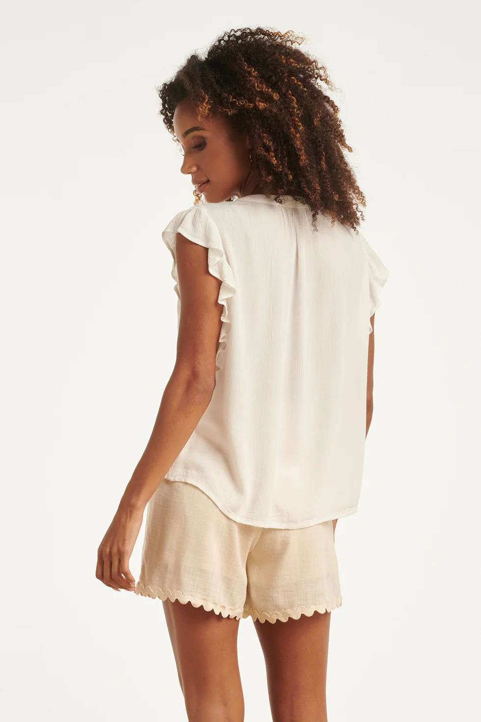 Off White Blouse Met Broderie En Ruffle Mouwen | Off White - Image 12