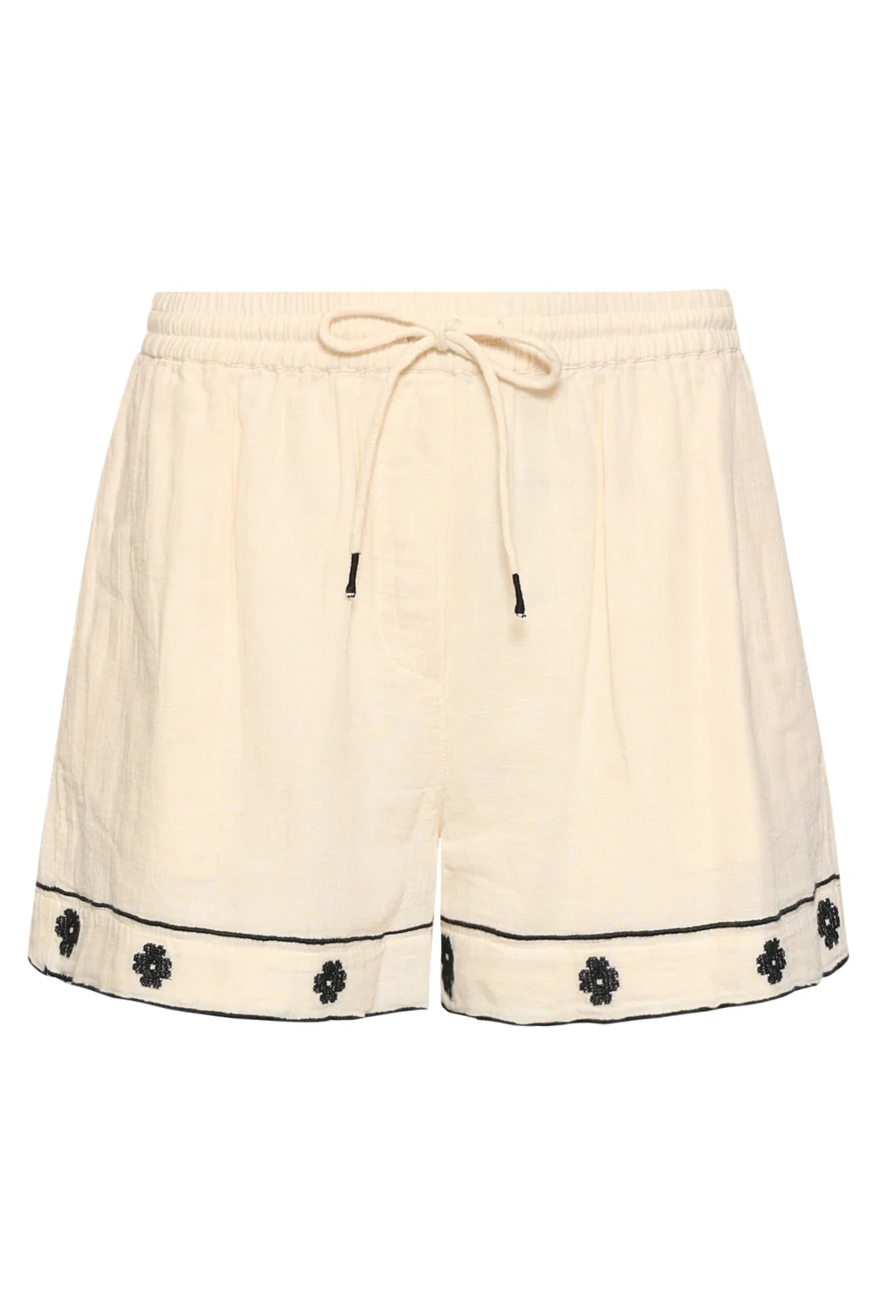 Off White Shorts Met Zwarte Borduursels | Off White - Black - Image 4