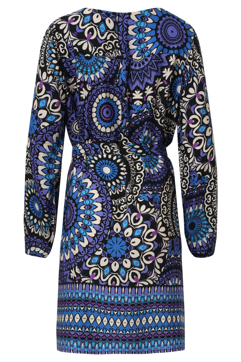 Ornamentale Jurk In Paars En Blauw Tinten | Purple-Multicolour - Image 7