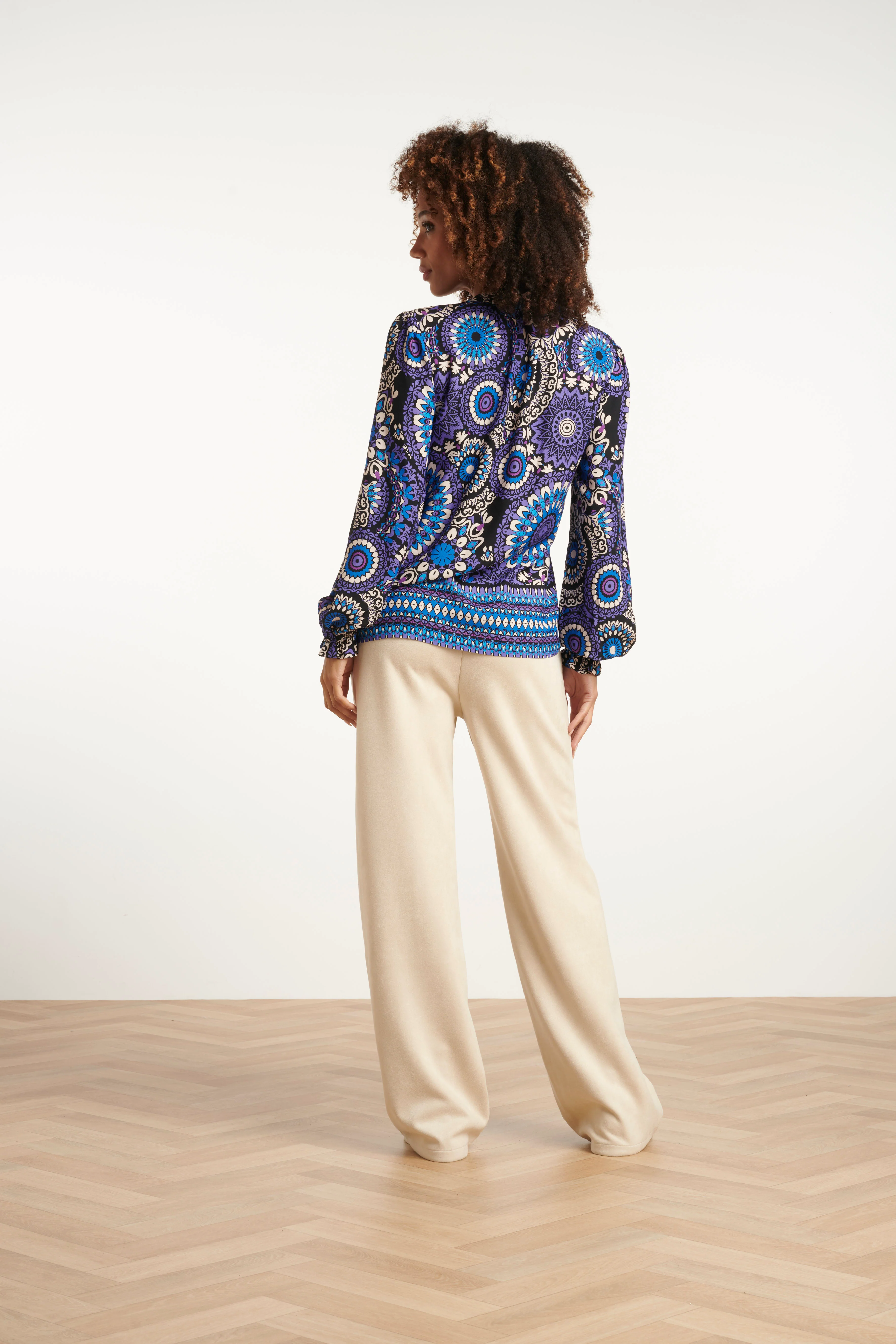 Ornamentale Top In Paars En Blauw Tinten | Purple-Multicolour - Image 6