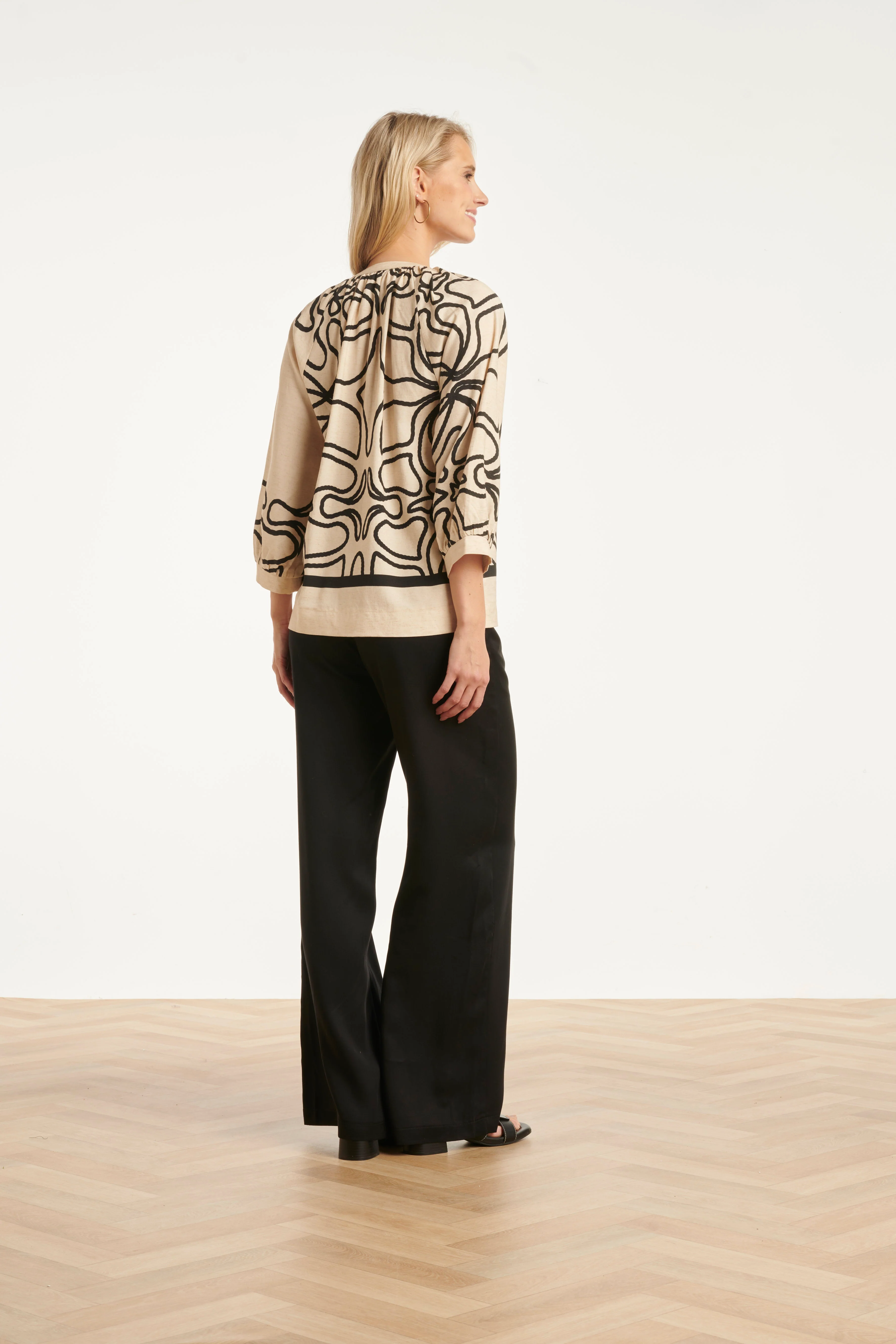 Soepel Dames Pantalon Met Wijde Pijpen | Black - Image 9