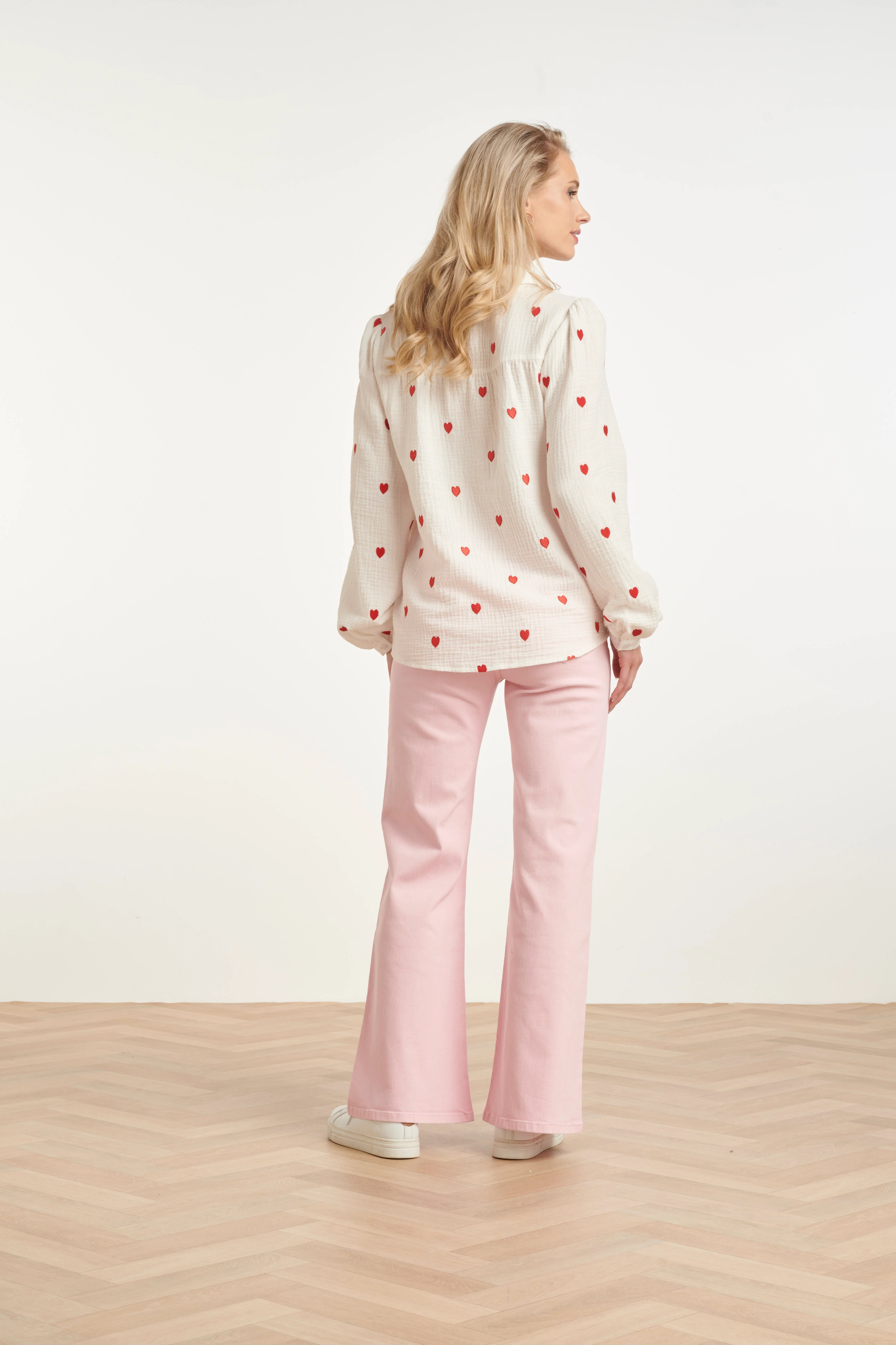 Straight Fit Jeans Met Hoge Taille | Baby Pink - Image 5