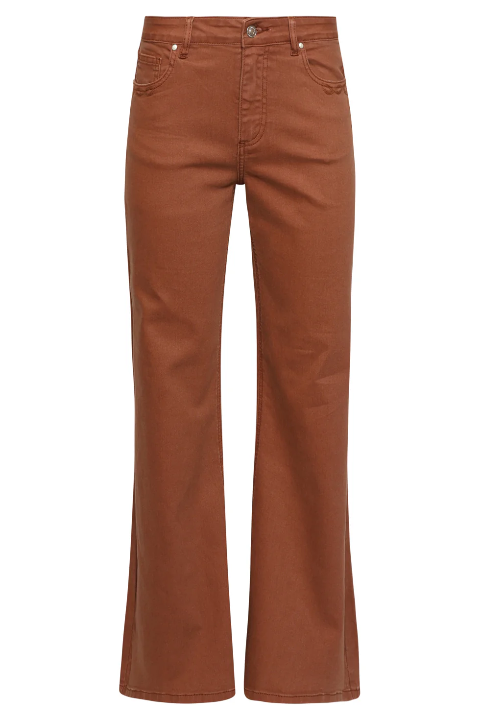Straight Fit Jeans Met Hoge Taille | Brown - Image 6