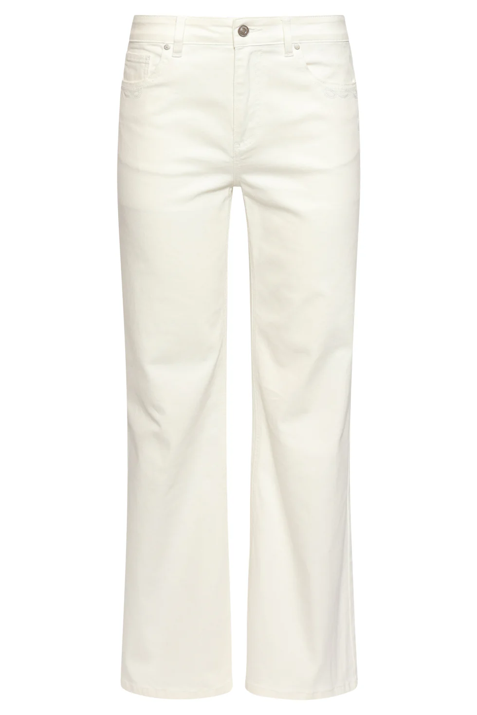 Straight Fit Jeans Met Hoge Taille | White - Image 4