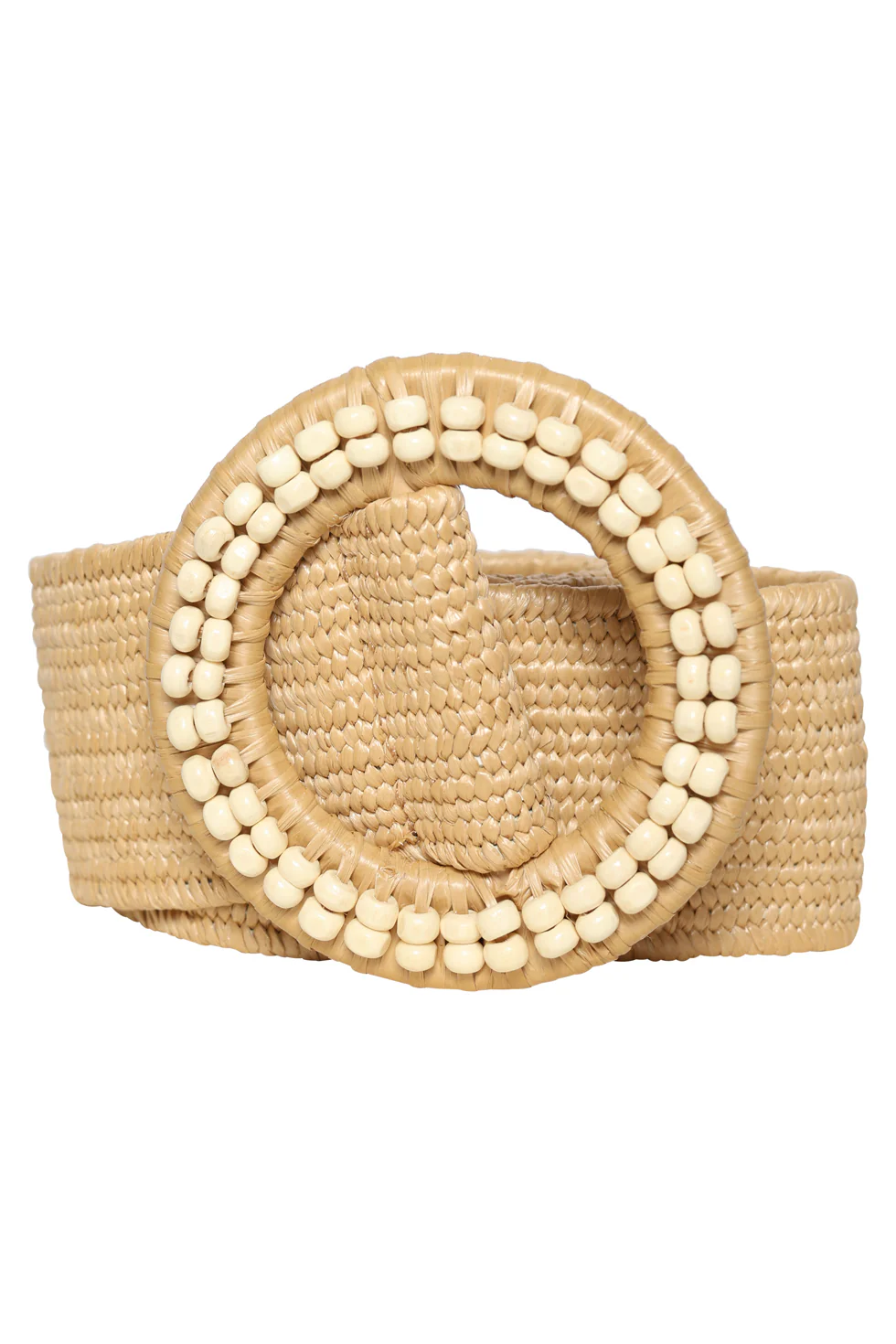 Stretch Riem Met Kralen In Beige En Zand | Dark Sand - Image 3