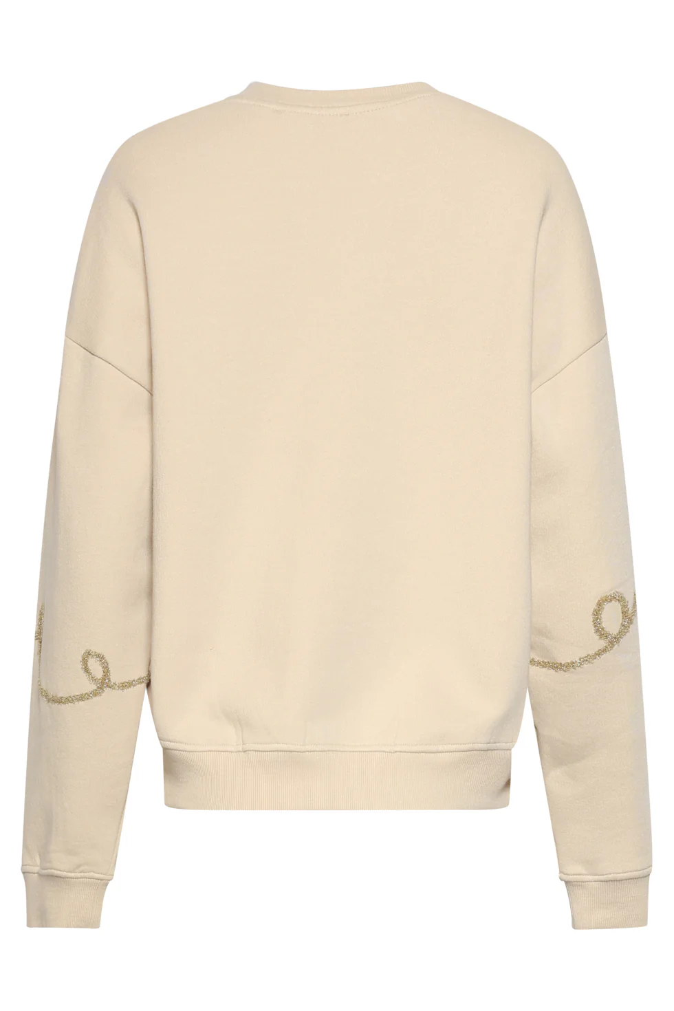 Sweater Met Goudkleurige Borduring | Off White - Dark Sand - Image 14
