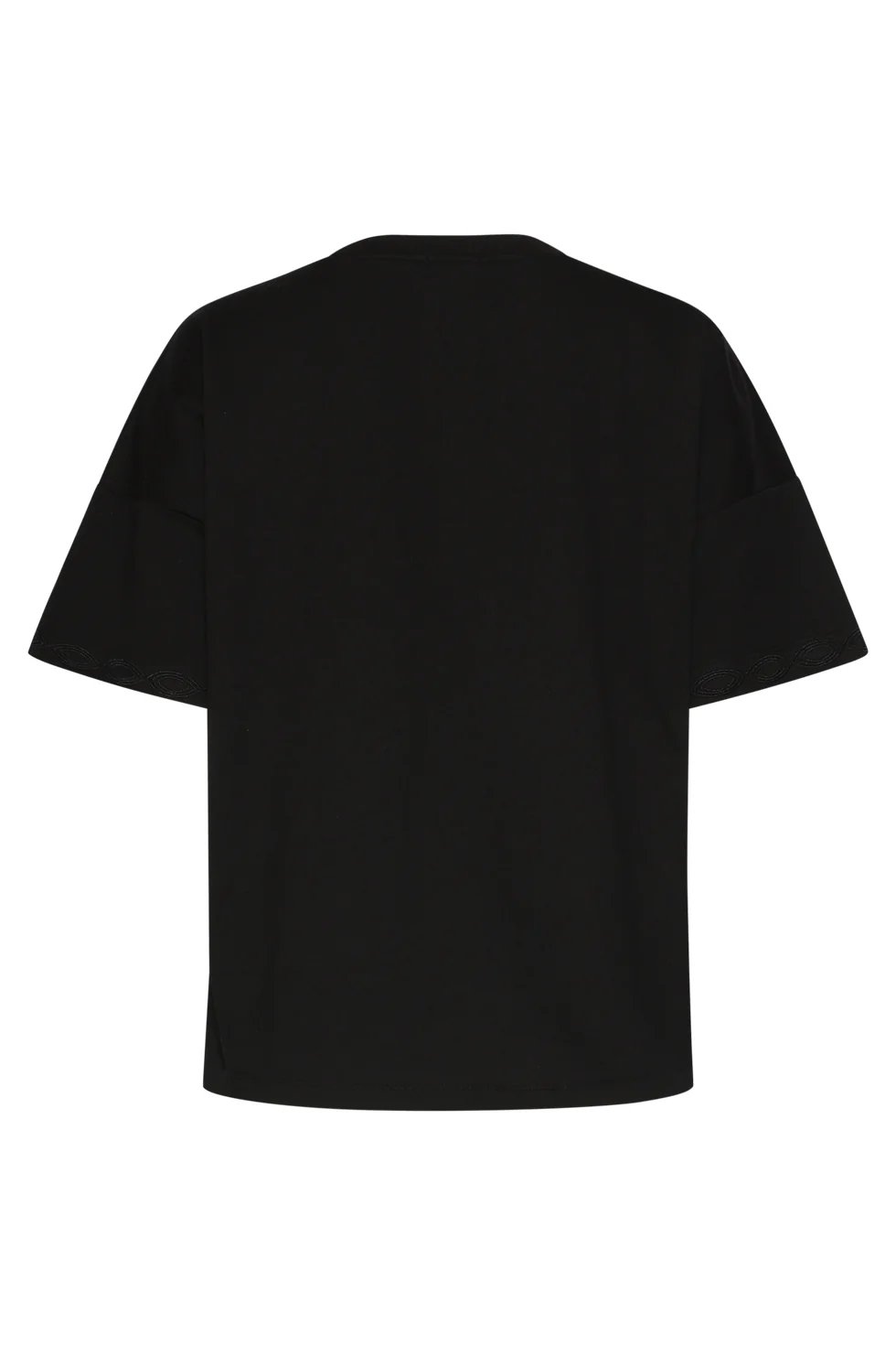 T-Shirt Met Subtiele Mouwafwerking | Black - Image 7