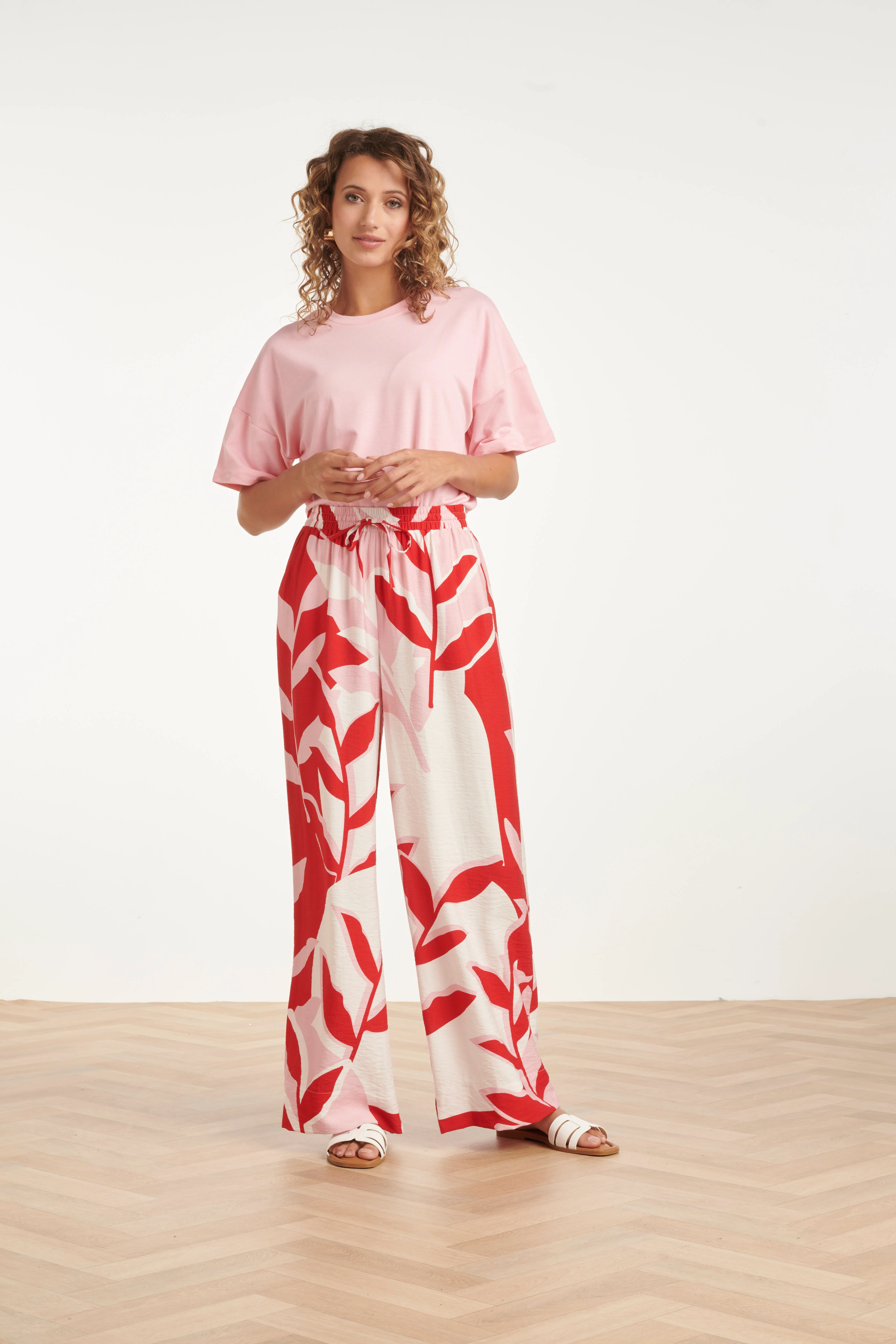 T-Shirt Met Subtiele Mouwafwerking | Pink - Image 3