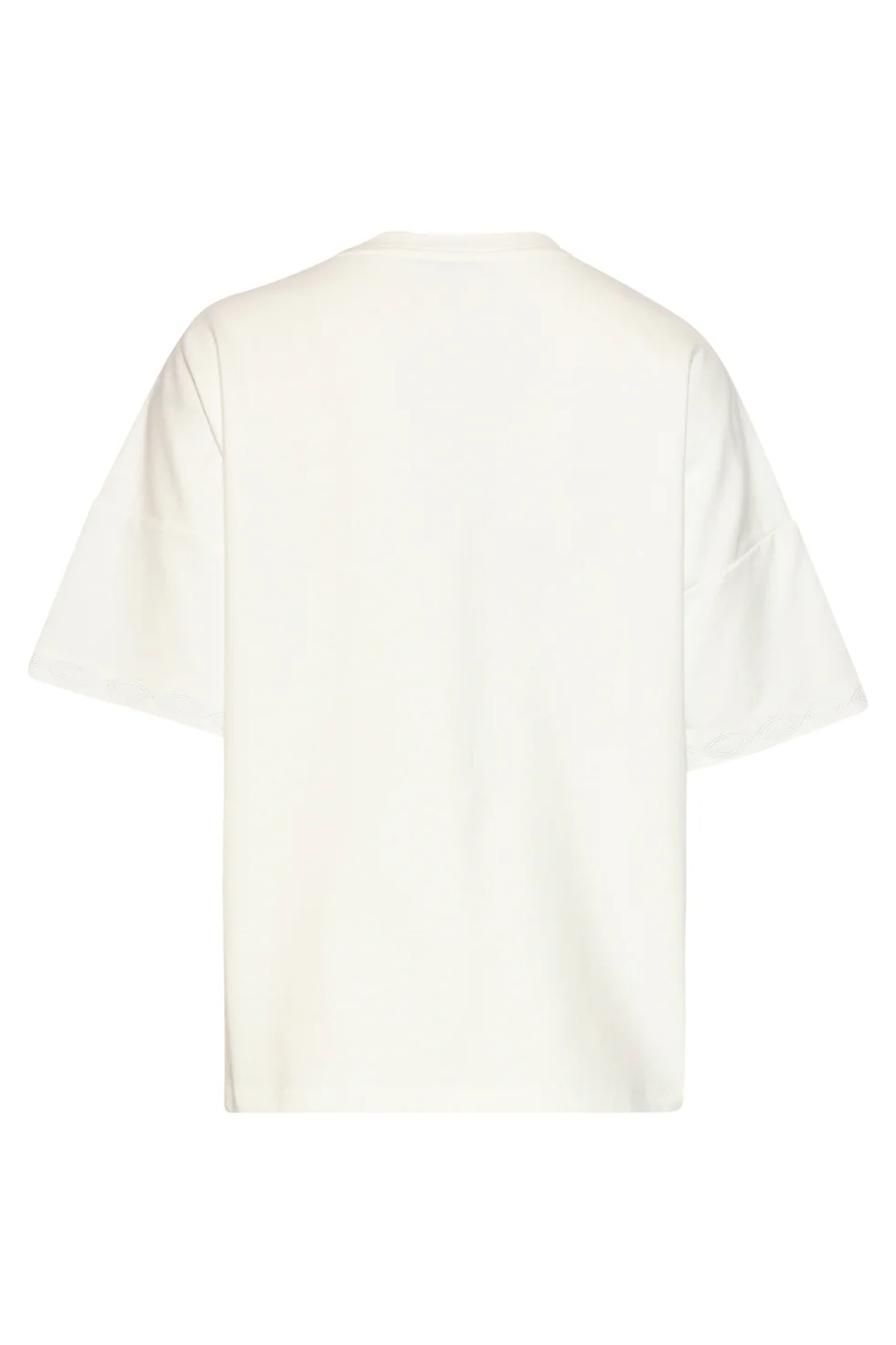 T-Shirt Met Subtiele Mouwafwerking | White - Image 7