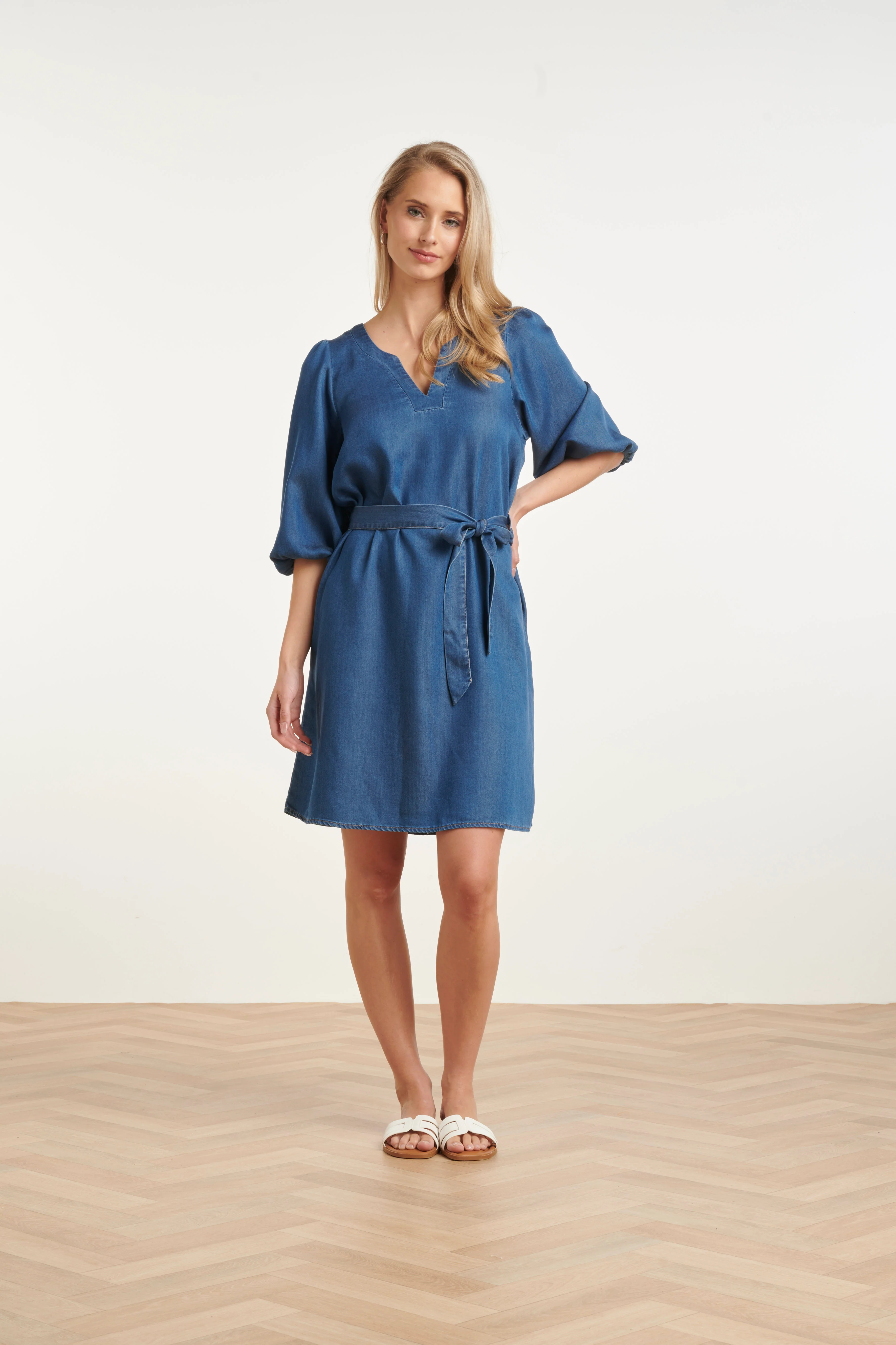 Tencel Denim Jurk | Medium Blue Denim