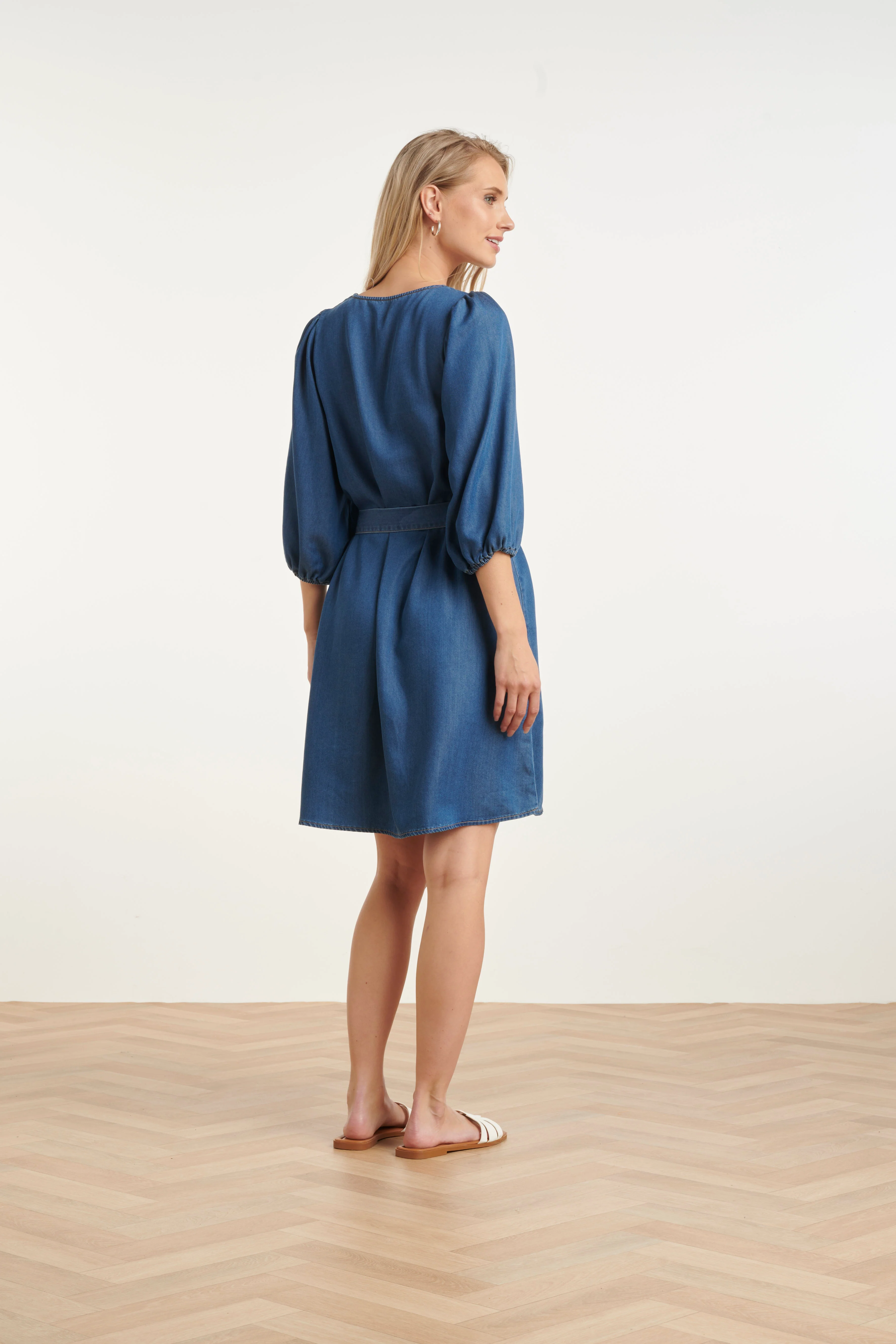 Tencel Denim Jurk | Medium Blue Denim - Image 10