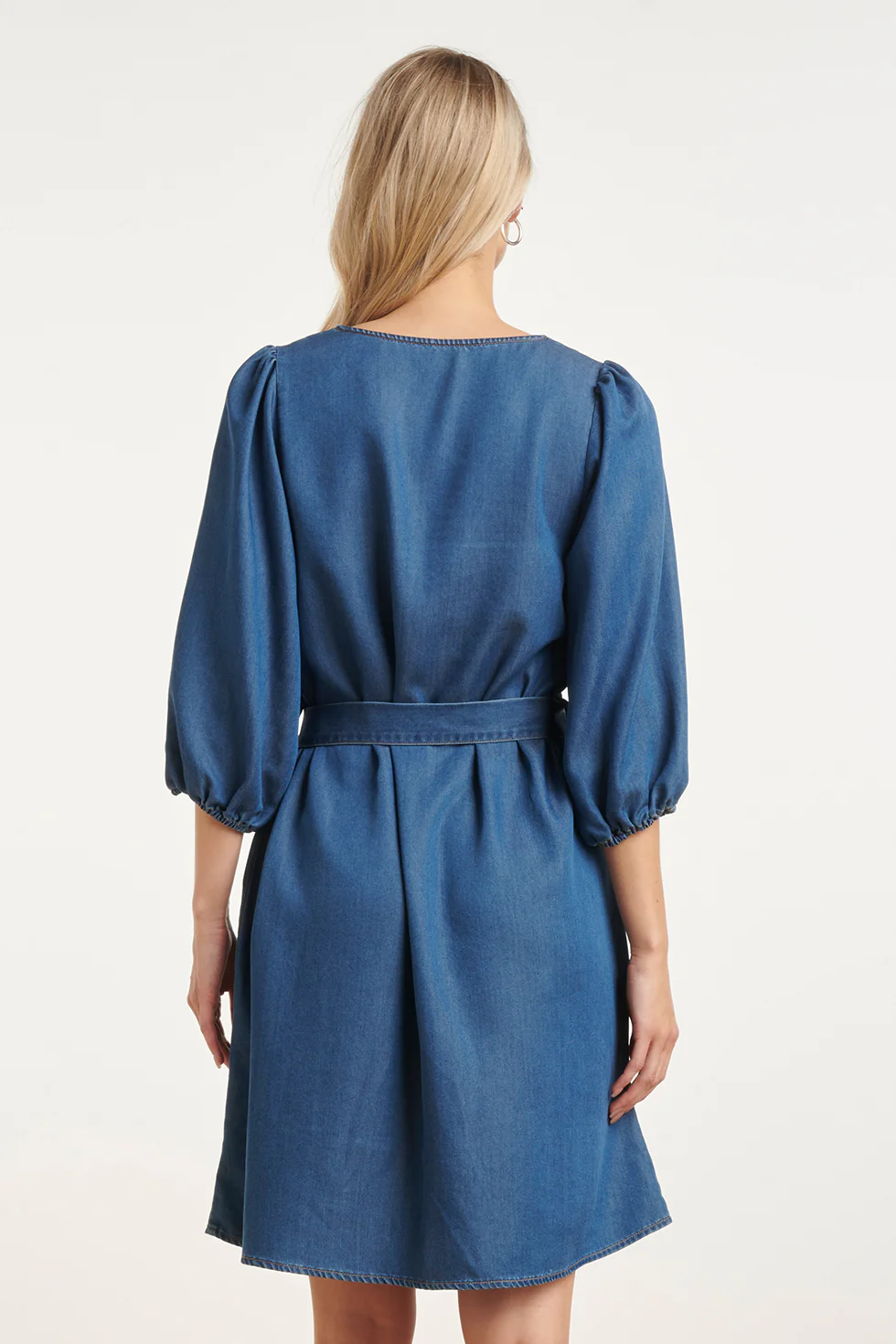 Tencel Denim Jurk | Medium Blue Denim - Image 12