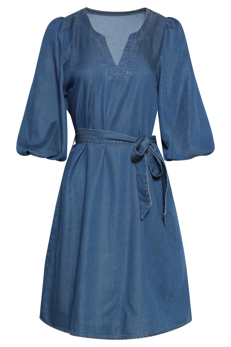 Tencel Denim Jurk | Medium Blue Denim - Image 4