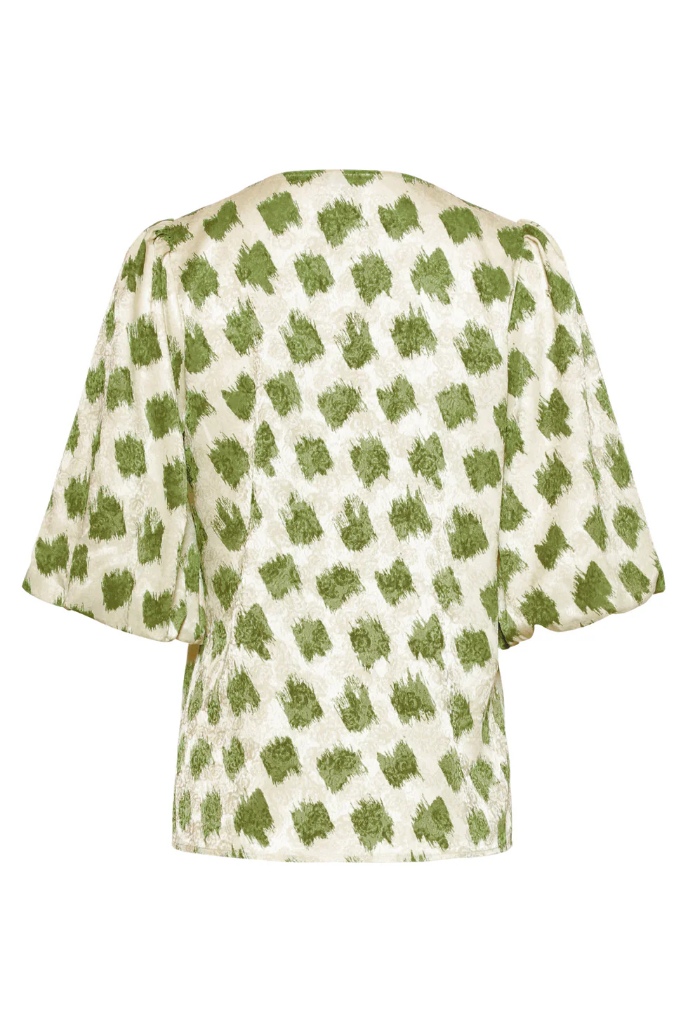 Top Met Groene Abstracte Dieren Print En Wijde Mouwen | Army - Off White - Image 7