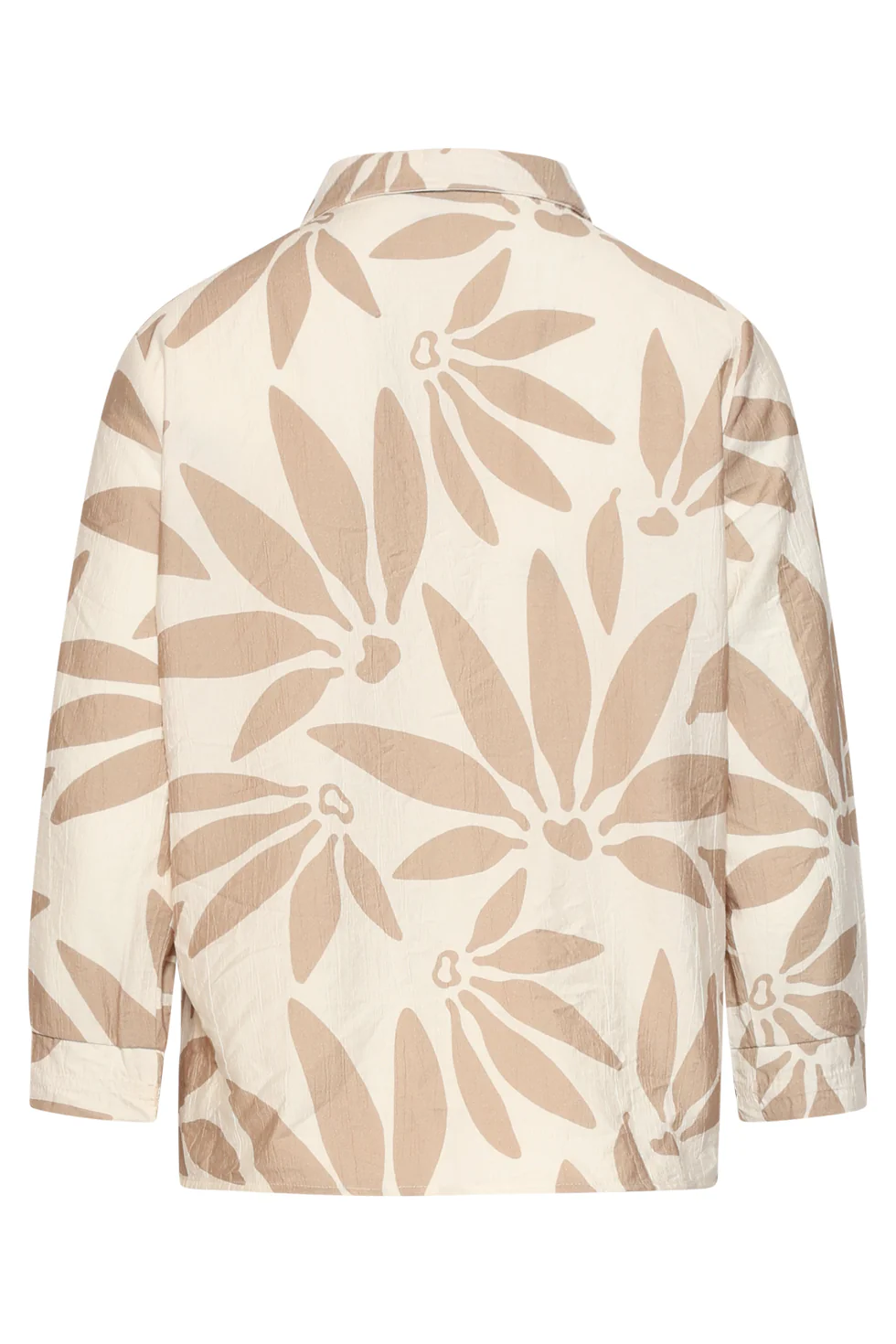 Top Met V-Hals En Bloemprint - Beige/Wit | Off White - Dark Sand - Image 7