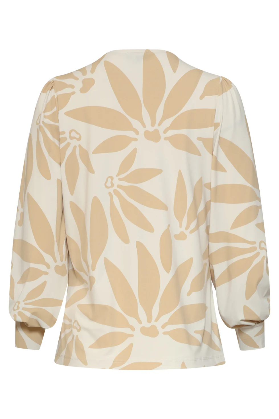 Travel Blouse Met Bloemprint In Beige & Off-White | Off White - Dark Sand - Image 7