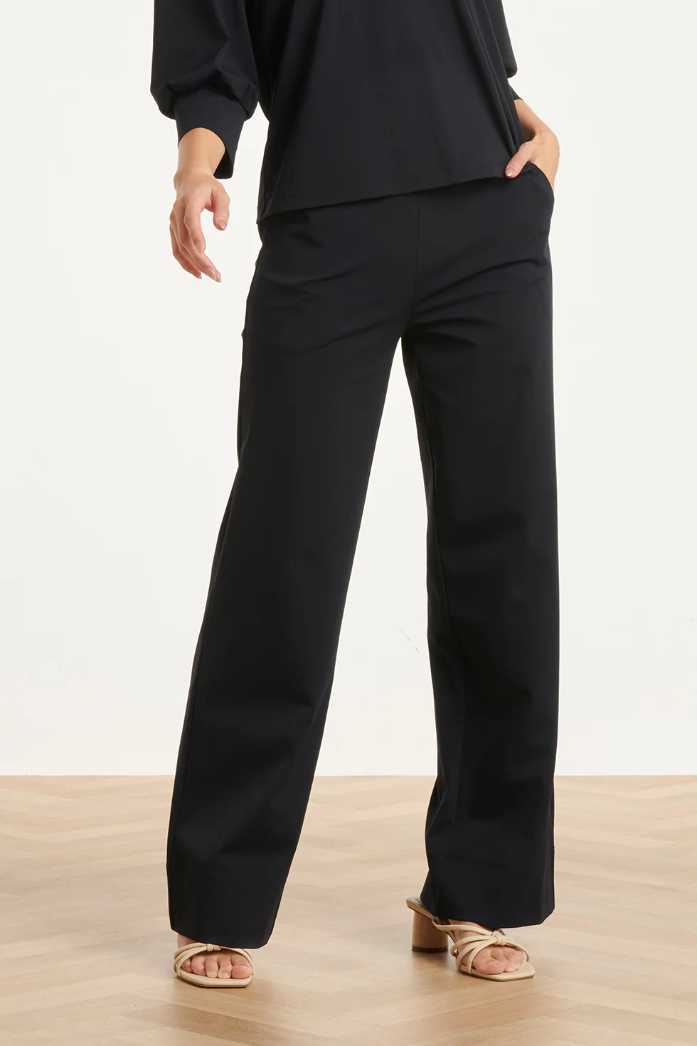 Travel Kwaliteit Flared Broek | Navy - Image 3