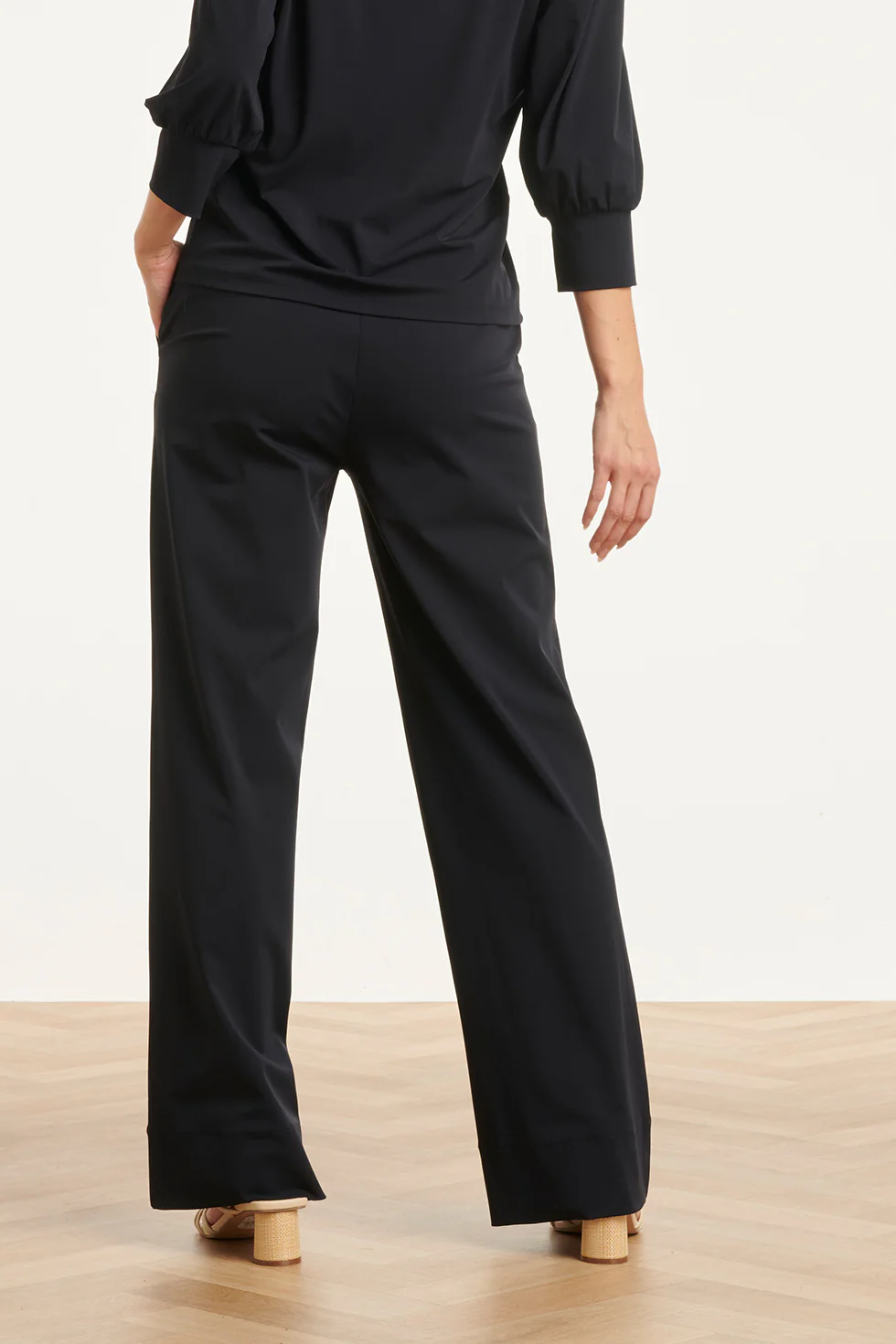 Travel Kwaliteit Flared Broek | Navy - Image 6