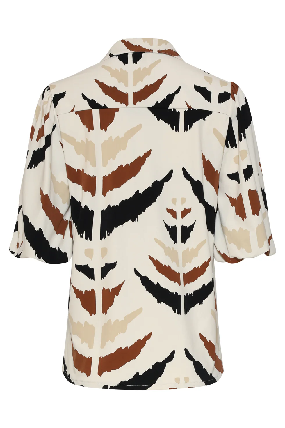 Travelstof Blouse Met Grafische Aztec Print Met Korte Mouw | Sand - Muticolour - Image 7