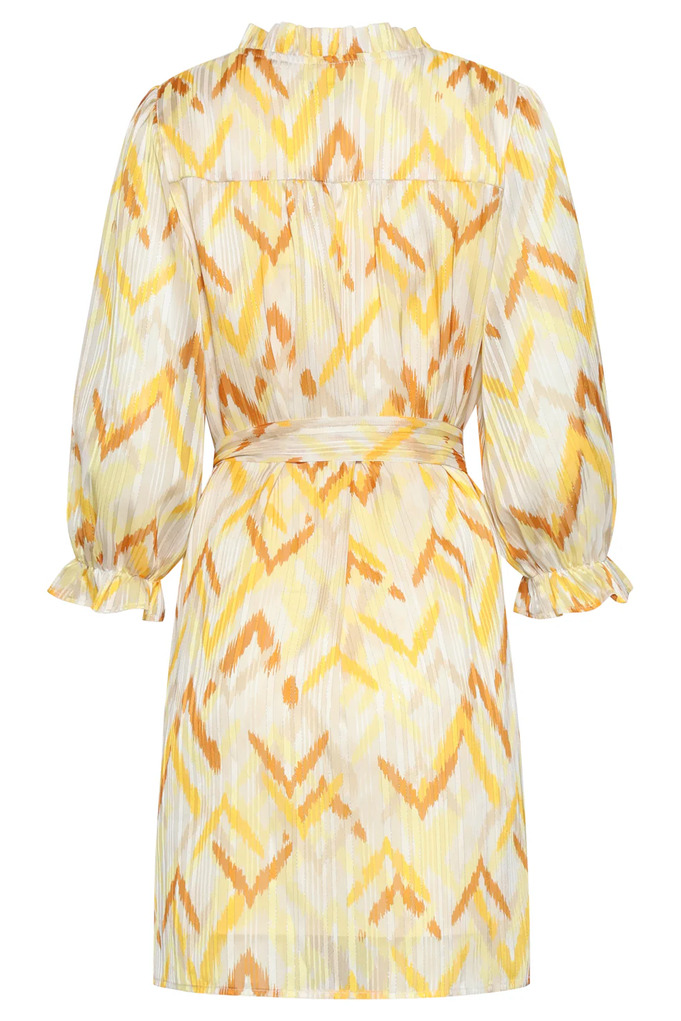 Tuniek Jurk Met Gele Zigzag Aztec Print En Ceintuur | Yellow - Muticolour - Image 7