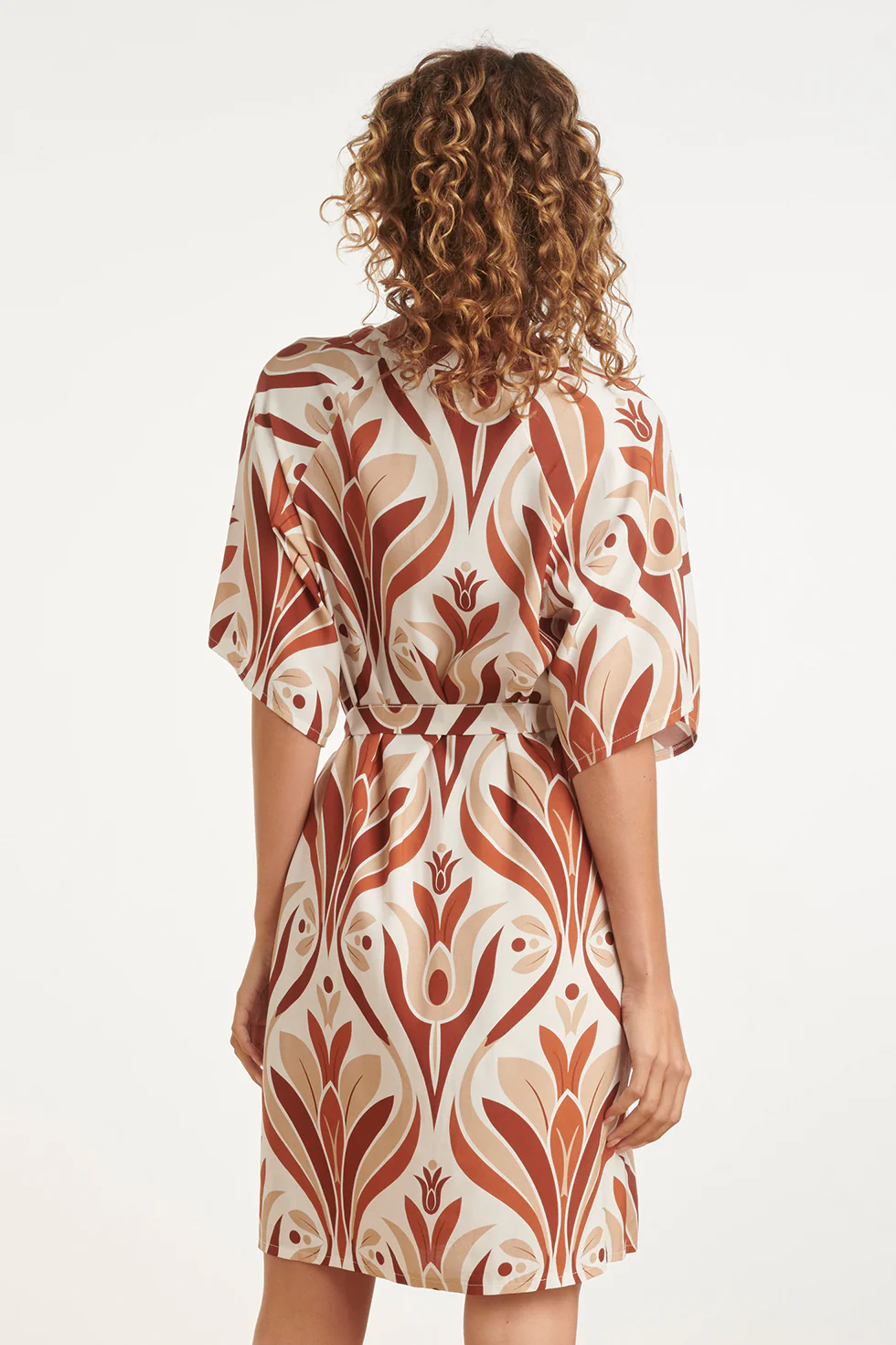 Tuniekjurk Met Flare-Mouwen En Retro Print | Muticolour - Image 12