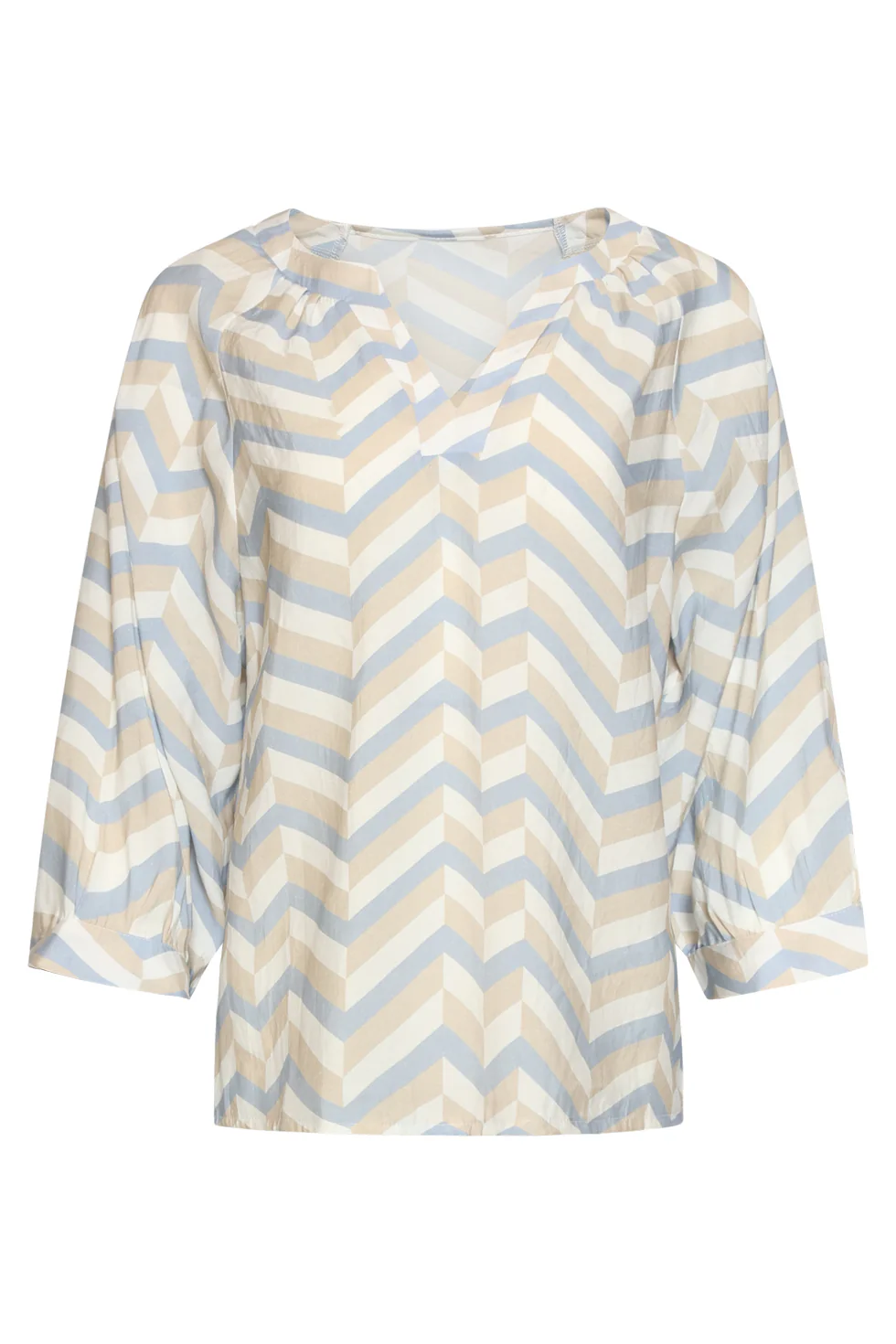 V-Hals Top Met Chevron Print | Muticolour - Image 11