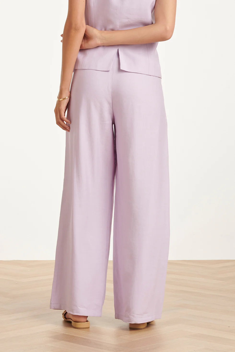 Wide Leg Pantalon Met Naaddetail | Lilac - Image 6