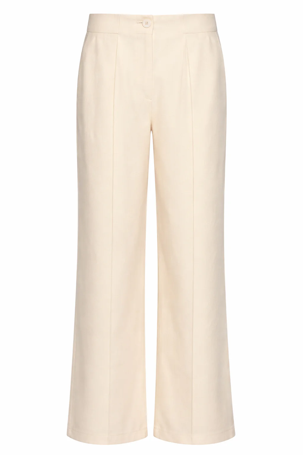Wide Leg Pantalon Met Naaddetail | Sand - Image 2