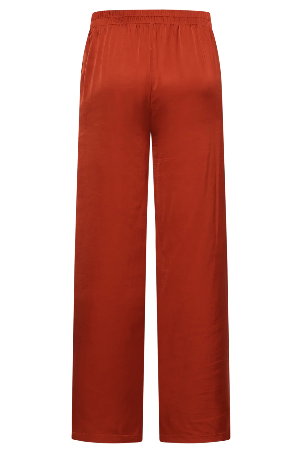 Wide Leg Pantalon Met Satijn-Glans | Brique - Image 7