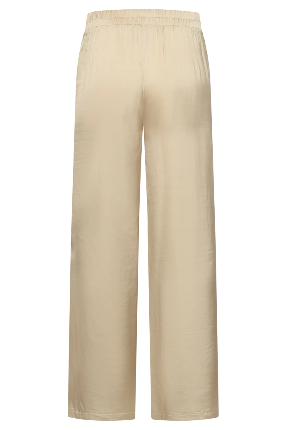 Wide Leg Pantalon Met Satijn-Glans | Dark Sand - Image 7