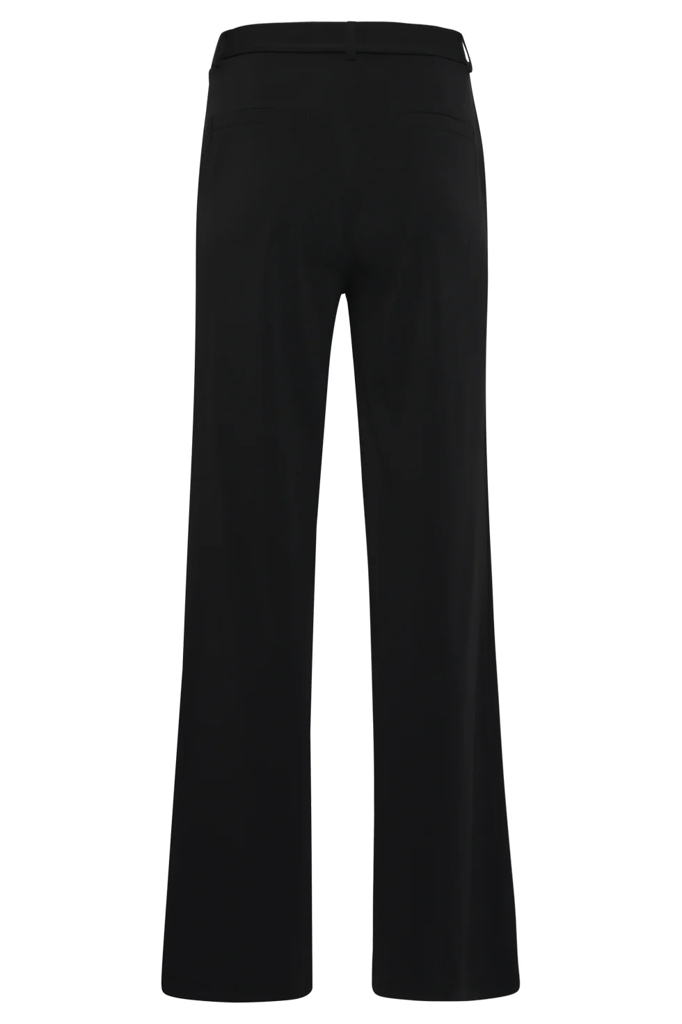 Wijde Pantalon In Comfortabele Travelstof Met Strikceintuur | Black - Image 8