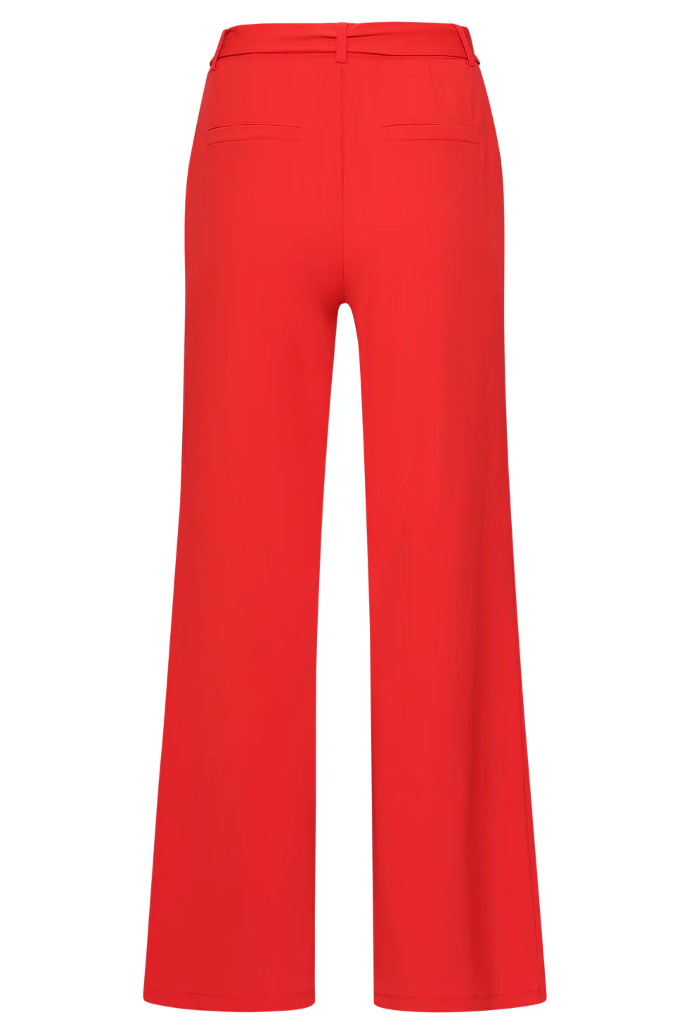 Wijde Pantalon In Comfortabele Travelstof Met Strikceintuur | Red - Image 7