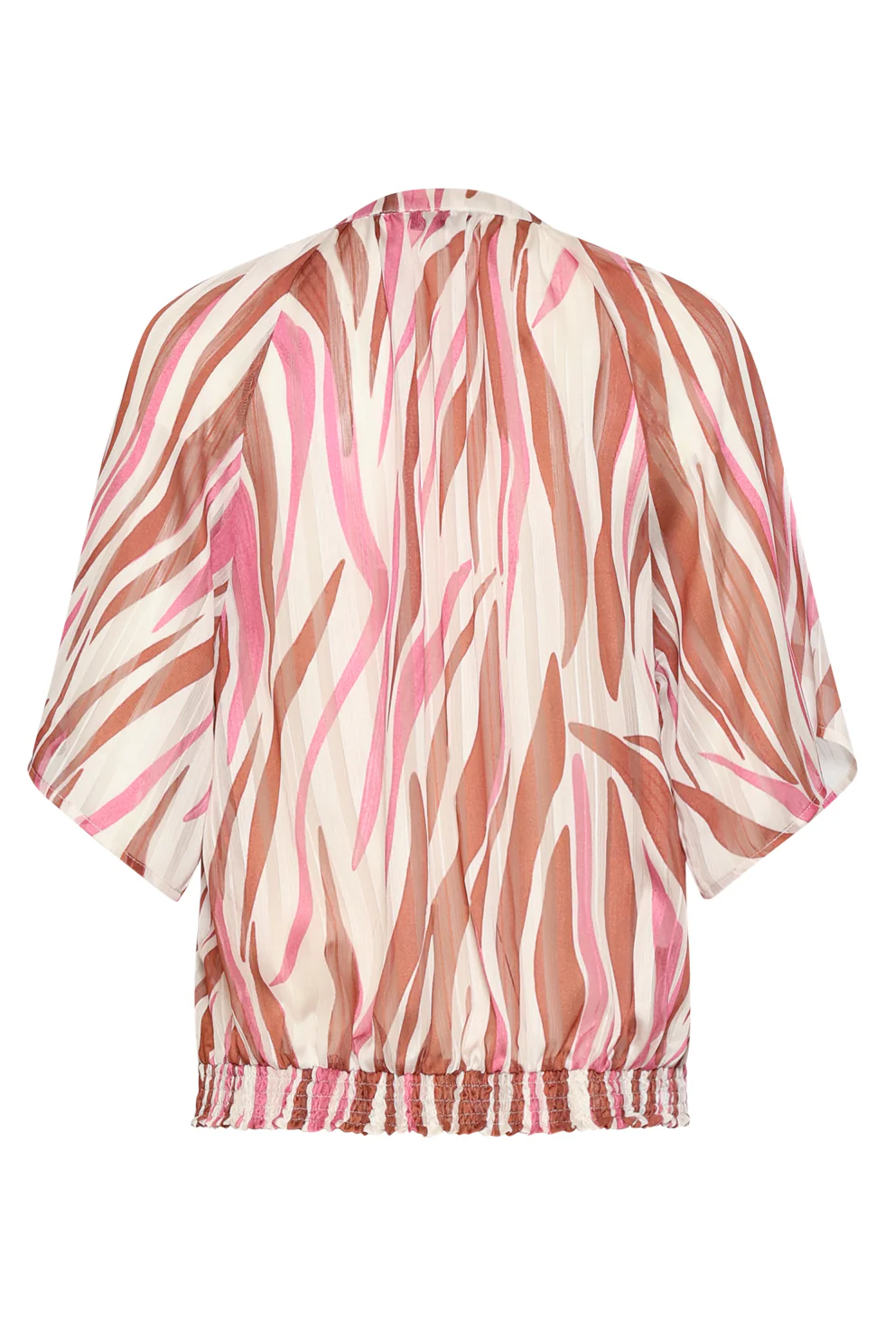 Wijde Top Met Roze Zebra-Style Print | Brique - Old Pink - Image 7